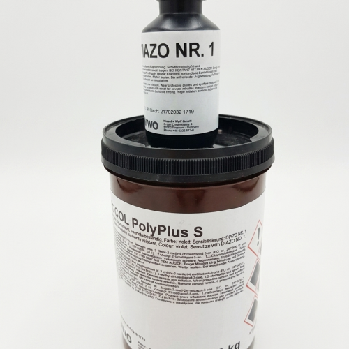 Keo chụp bản KIWO AZOCOL POLY PLUS S 900g – EMULSION DUAL-CURE cho mực UV & dung môi