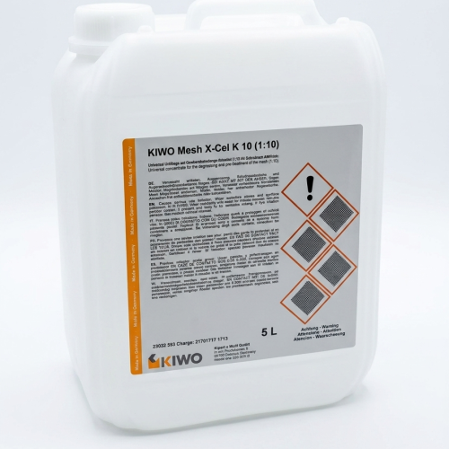 KIWO MESH X-CEL – Dung dịch tẩy nhờn và xử lý lưới in lụa chuyên dụng